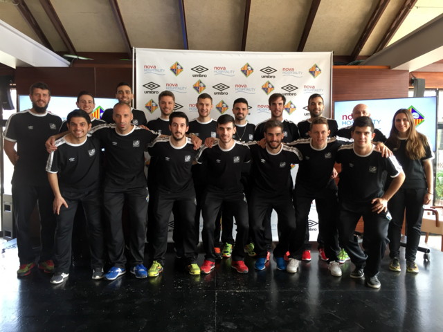 La plantilla del Palma Futsal posa antes de la Copa de España 